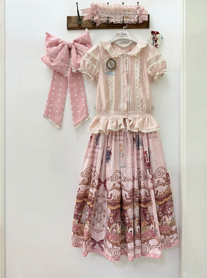 Rose Peter Pan Collar Lace Sweet Blouse - Forest Fairy Tales