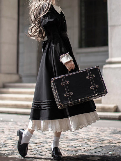 Elegantes Kleid Juliette Schwarze Ärmel