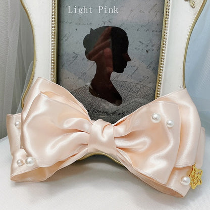 Star Color Decorated Bowknot Hairclip Options 8 Charm Beaded