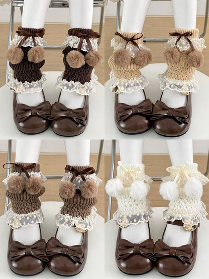 Bow Colors Leg 4 Pompom Lolita - Warmers