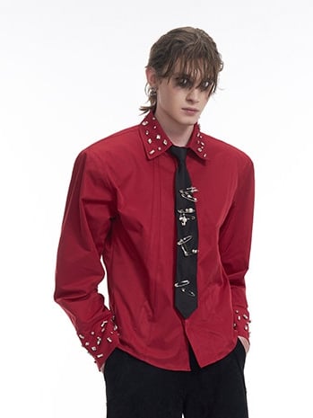 Épingle à Cravate Classique pour Homme, Décoration de Cou Noire avec Perles