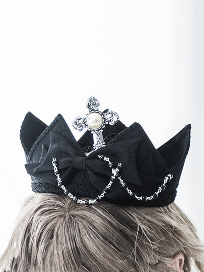 and Prince Crown Black Cross Chain