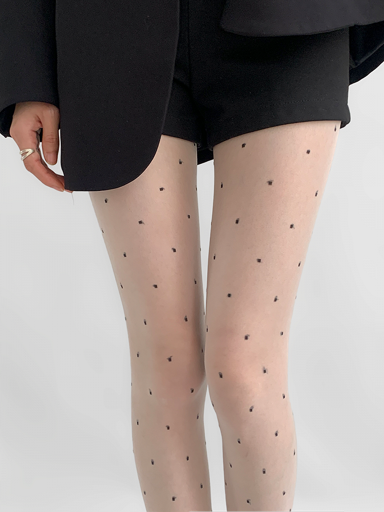 Semi-Sheer Polka-dot 4 Colors Pattern Tights