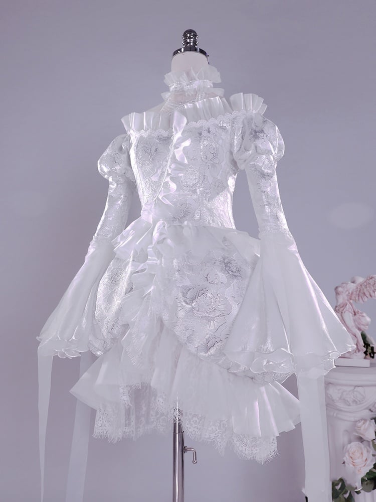 Rozen Maiden Kirakishou Weißes Kleid Lolita-Stil Cosplay Kostüm