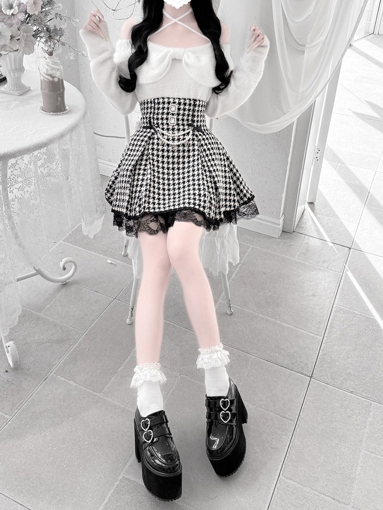 Mink Collar Convertible Kei White Fresh Plush Sweater: Pure in Jirai Bow Two Styles for Aesthetic