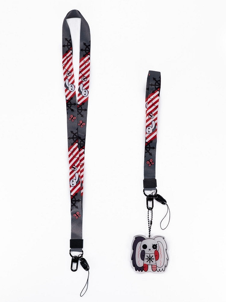 Guro Bunny Lanyard Kawaii 10 Designs with Two Cartoon Keychain/Phone Options Strap Detachable