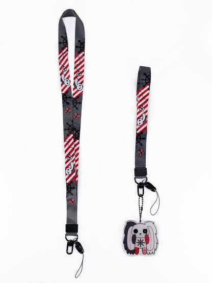 Guro Bunny Lanyard Kawaii 10 Designs with Two Cartoon Keychain/Phone Options Strap Detachable
