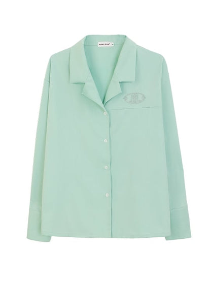 Stil Reverskragen Grün/Rosa/Weiß JK Uniform Shirt Preppy