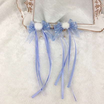 of 2 (Set Hair Starry Bow Fluffy Clips