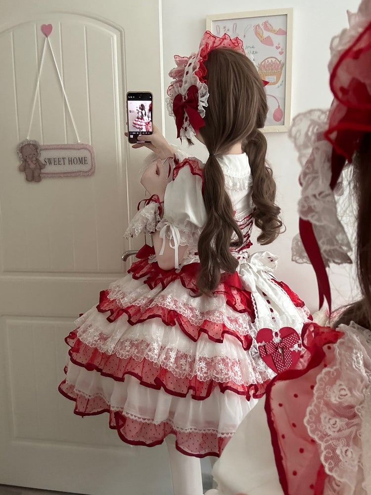 Pink and White Red / Hairband