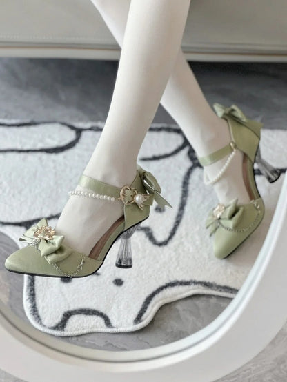 Heels - High Details Beaded Lolita Chain Mermaid Detachable with Elegant