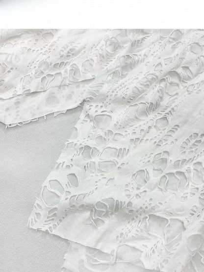 袖付きホワイトデザインカットアウトキャミソールプリントドレスの詳細Y2K