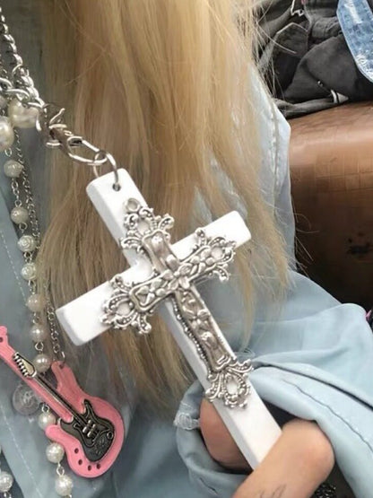 4-Color Gothic Cross Pendant Necklace