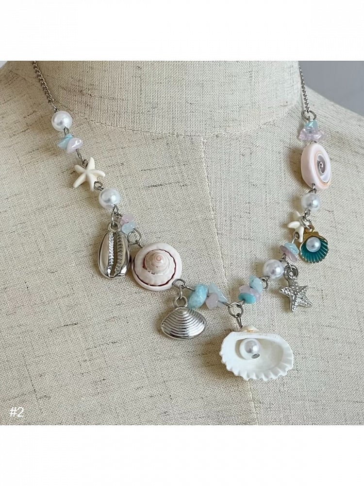 Beaded Shell Pendant Necklace - Kiwi Store