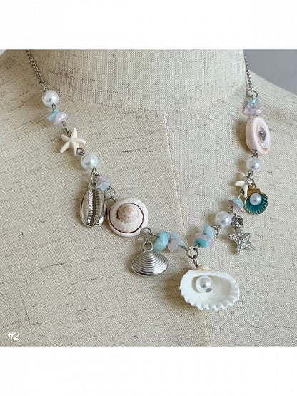 Beaded Shell Pendant Necklace - Kiwi Store