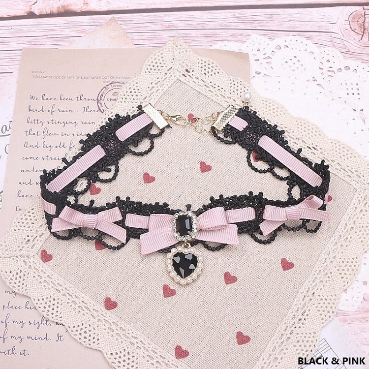 Kei Bowknot Jirai Choker 11 Lace Color Options