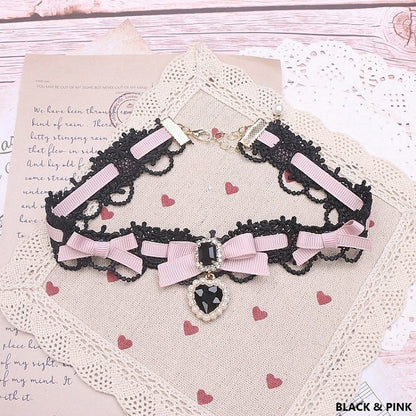 Kei Bowknot Jirai Choker 11 Lace Color Options