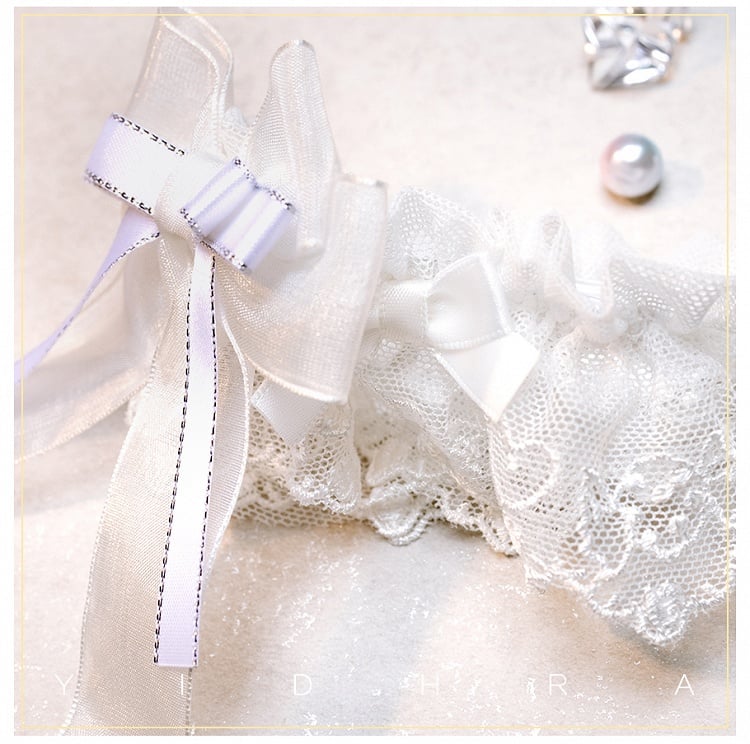 ブラック＆ホワイトのバニーベアプリントのスイートロリータソックス