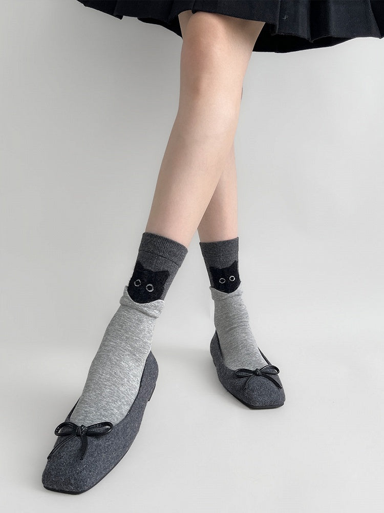 Cat Cute Colors) Ankle (2 Socks Patch