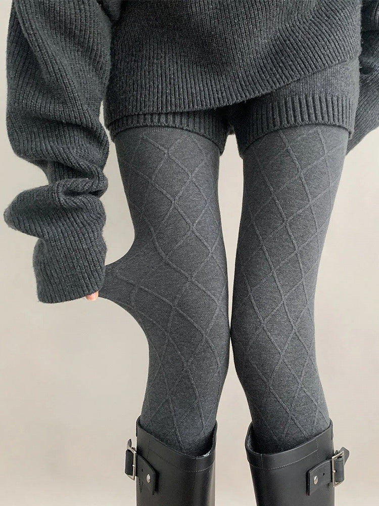 Wool-Blend Knit (5 Diamond Colors) Tights