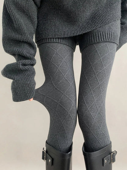Wool-Blend Knit (5 Diamond Colors) Tights