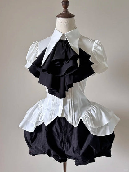 Straps Detachable Bloomers with Black Puffball