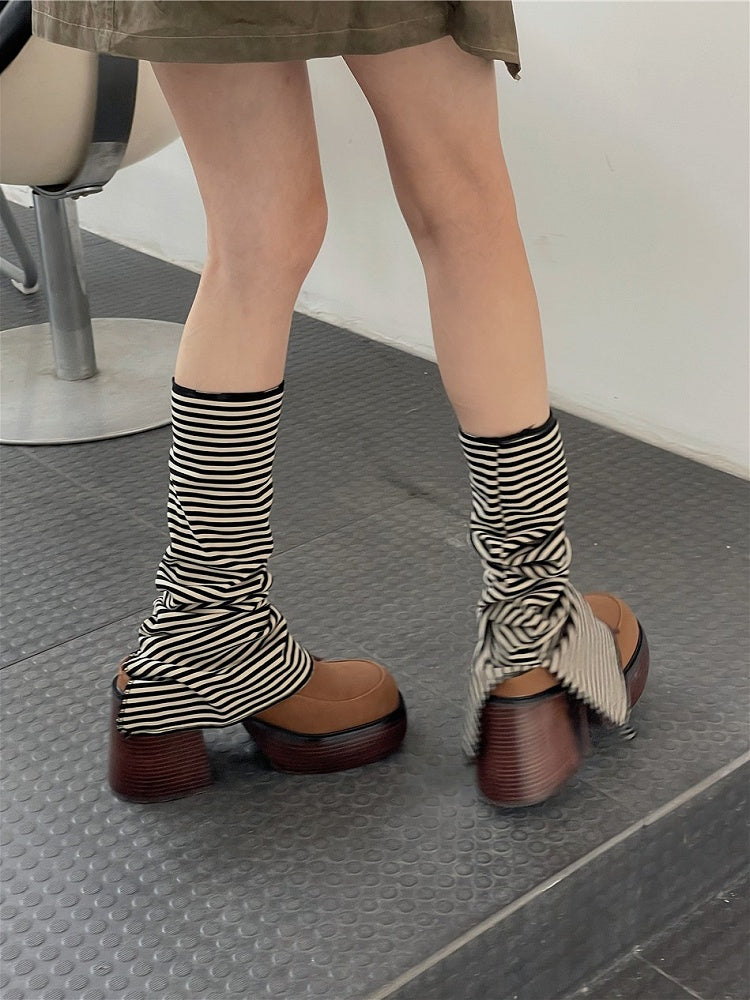 6 Split Options Leg Warmers Color Pattern Striped