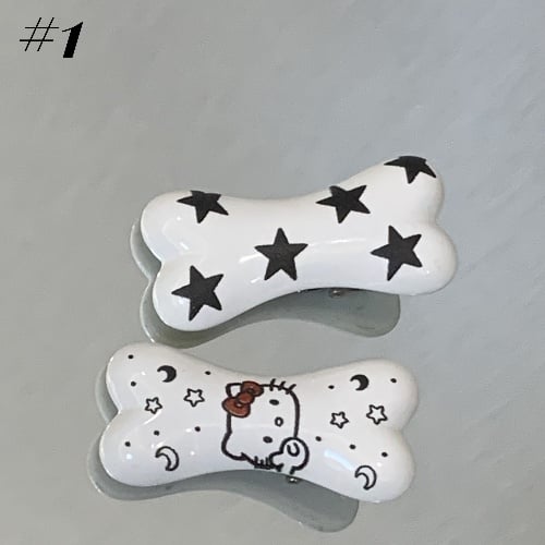 Y2K Bone/ Fish-Shaped Hairclips