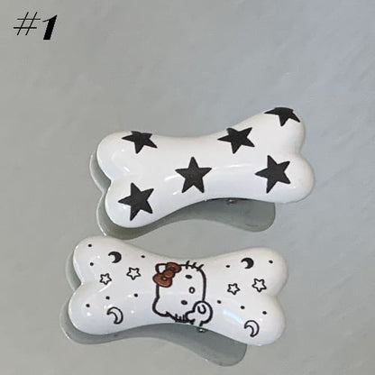 Y2K Bone/ Fish-Shaped Hairclips