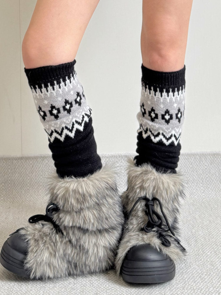 Colors: Knit (2 Fair Warmers Pattern Black Leg Isle