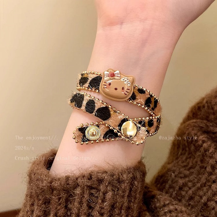 Brown Leopard Pattern Kitty Necklace/Ring/Bracelet/Choker