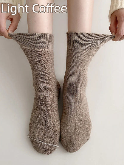 Socks Ribbed Warm Crew (5 Colors)
