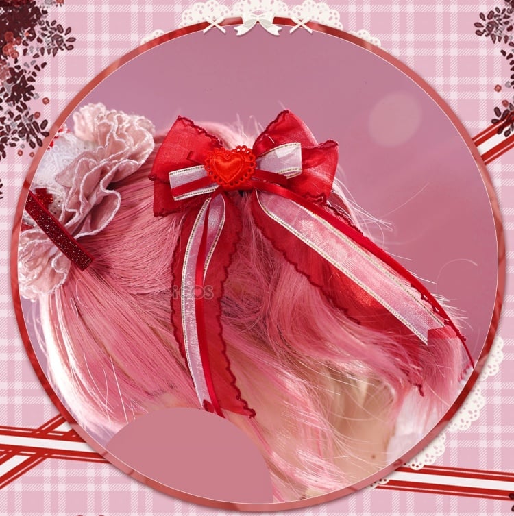 Shugo Chara Hinamori Amu Rot kariertes Kleid Lolita-Stil Cosplay Kostüm