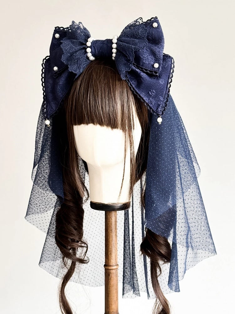 Bow Lace (Multi-Colorways) Veil with KC Matching