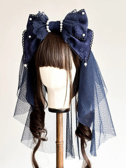 Bow Lace (Multi-Colorways) Veil with KC Matching