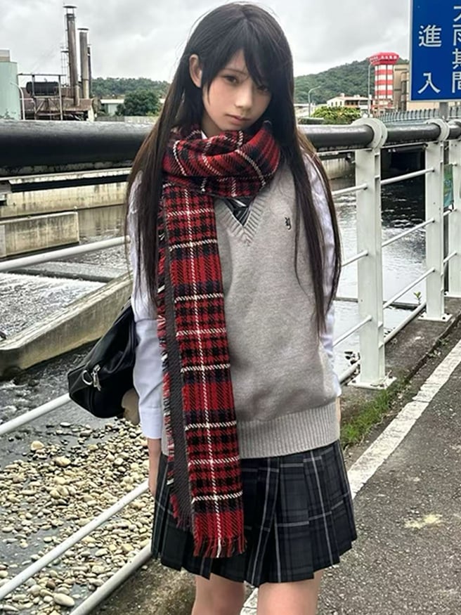 Letter Options 8 Preppy Uniform Vest JK Color Embroidery Style