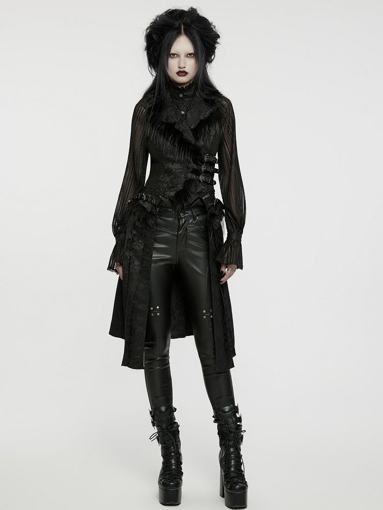 Goth Detachable Black Vest