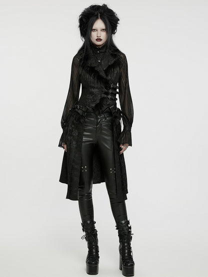 Goth Detachable Black Vest