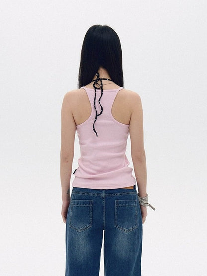 Pink Racerback Tank Top - innomoood