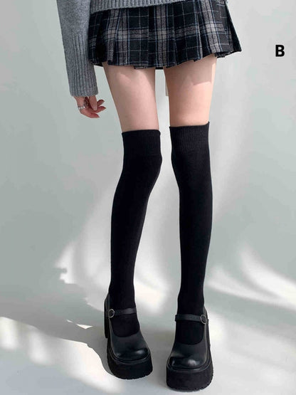 Lange schwarze JK-Baumwollstrümpfe