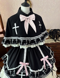 Lolita Cape with Bow & Cross Pattern in 4 Colors - MUYU