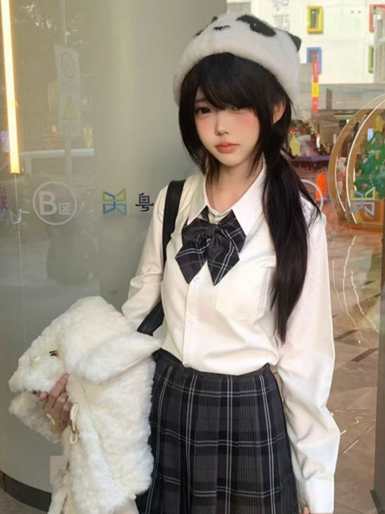 Preppy Style White Shirt