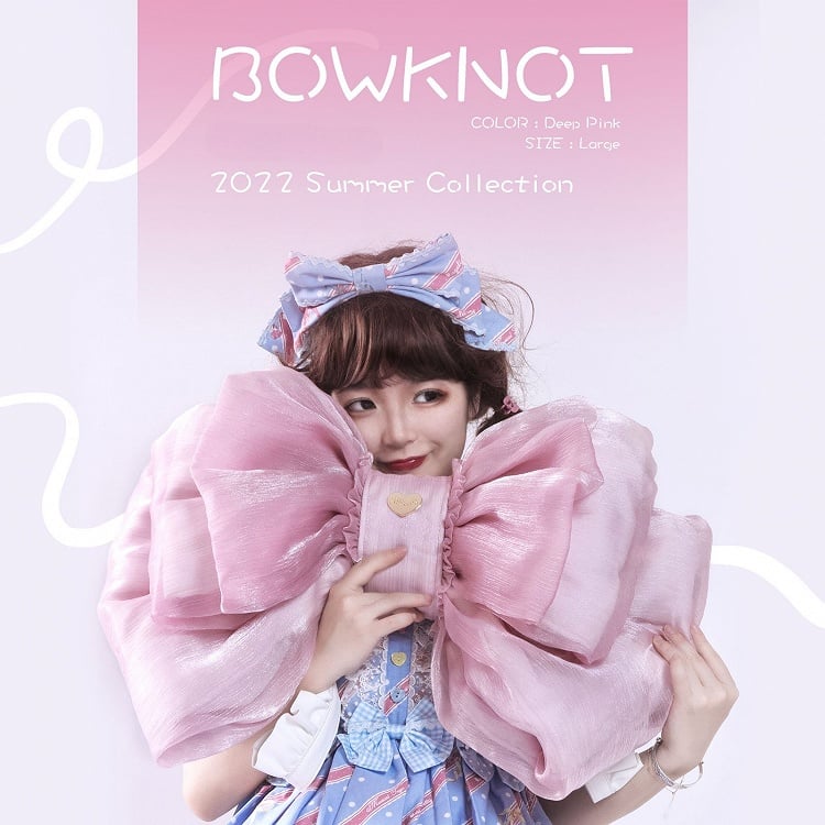Deep Pink Bow Peach Big Backpack