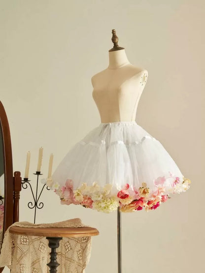 Petticoat Length - Floral 35cm/45cm Spring Harvest PinkWhite