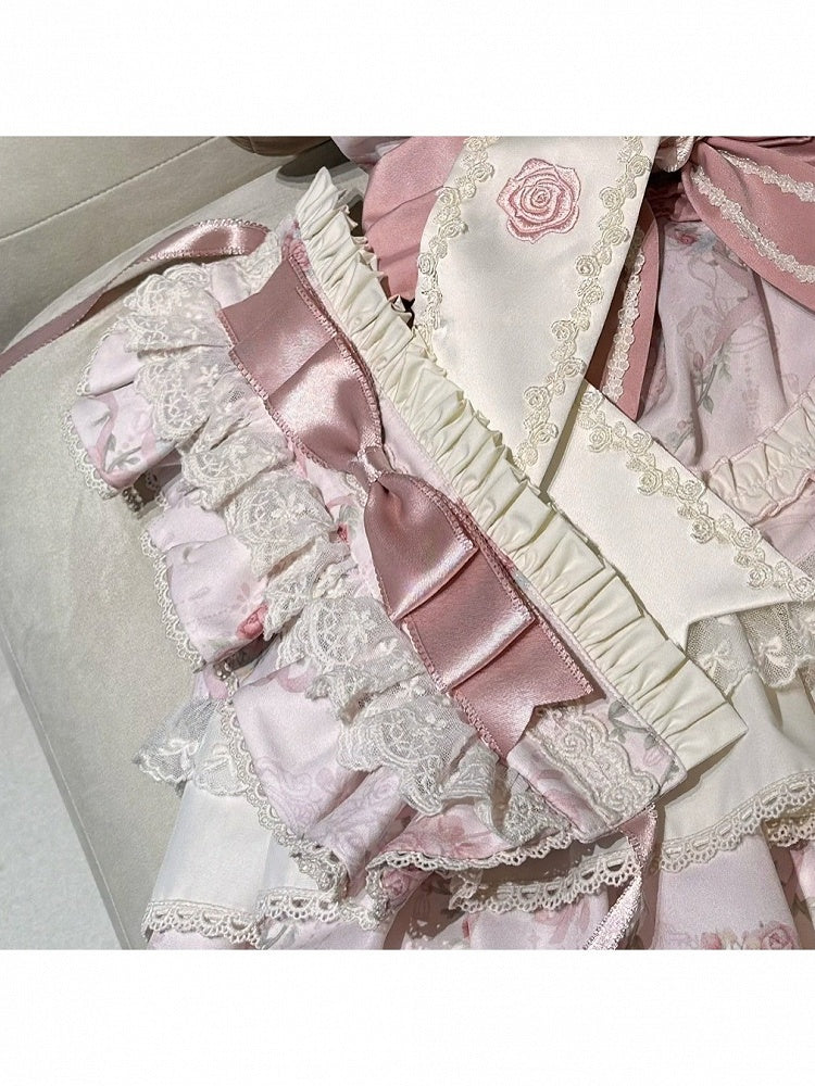 Pink and Blue Bow Hairband with Lace - Sweet Dream Box