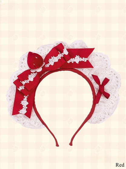 Strawberry Black Lolita Red/Pink/Red and Bow KC Accent with