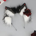 Charm Kreuz Lolita Schwarz Floral Punk Design SchwarzWeiß/Alle