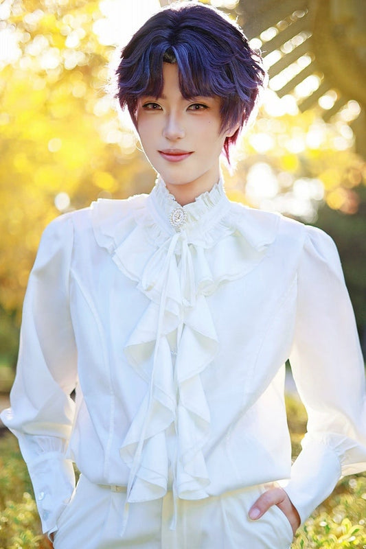 Ouji with White Jabot Blouse Lolita Collar