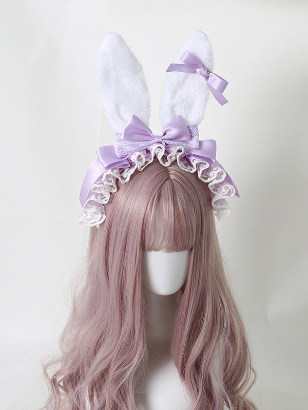 Colors Detachable Small 9 KC Ear Bunny with Bowknots Lolita Sweet Bowknot