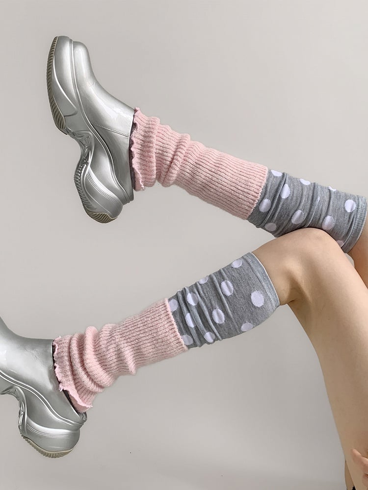 Ribbed Leg Cuff Warmers Ruffle